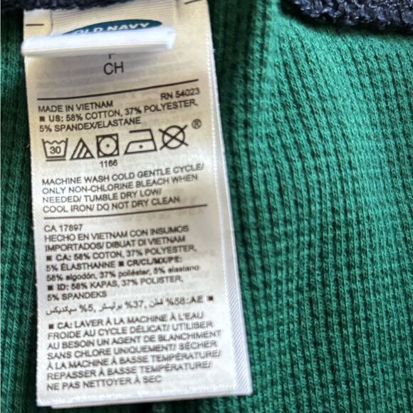 Old Navy Pajama Set New Pants & Top Green Blue Checkered Womens Size Small - Picture 7 of 7